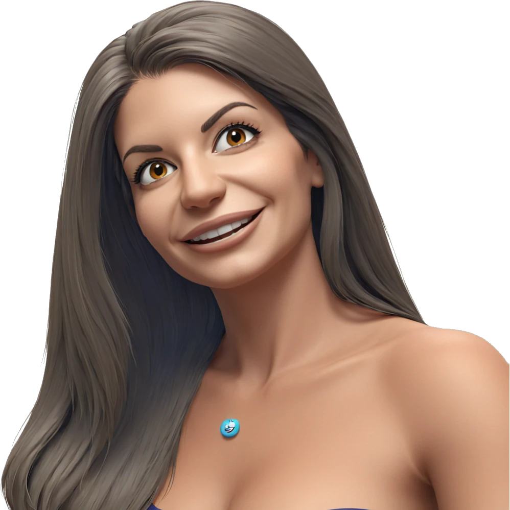 smiling girl with long hair emoji