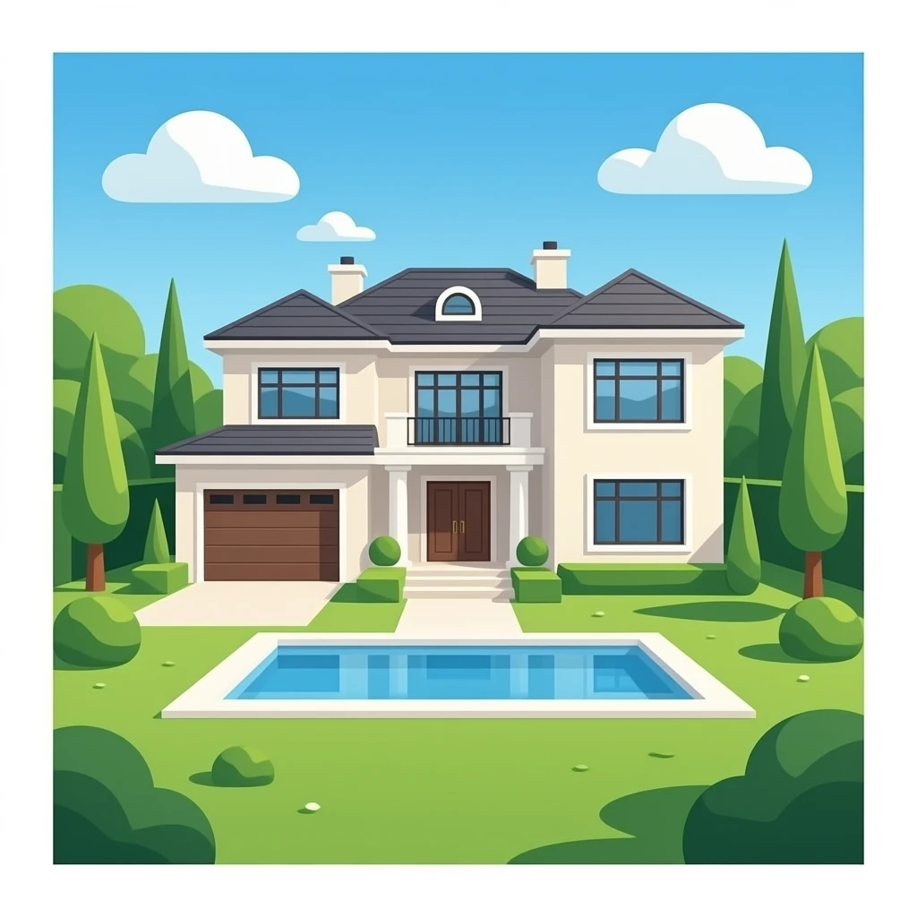 Giga modern mansion emoji
