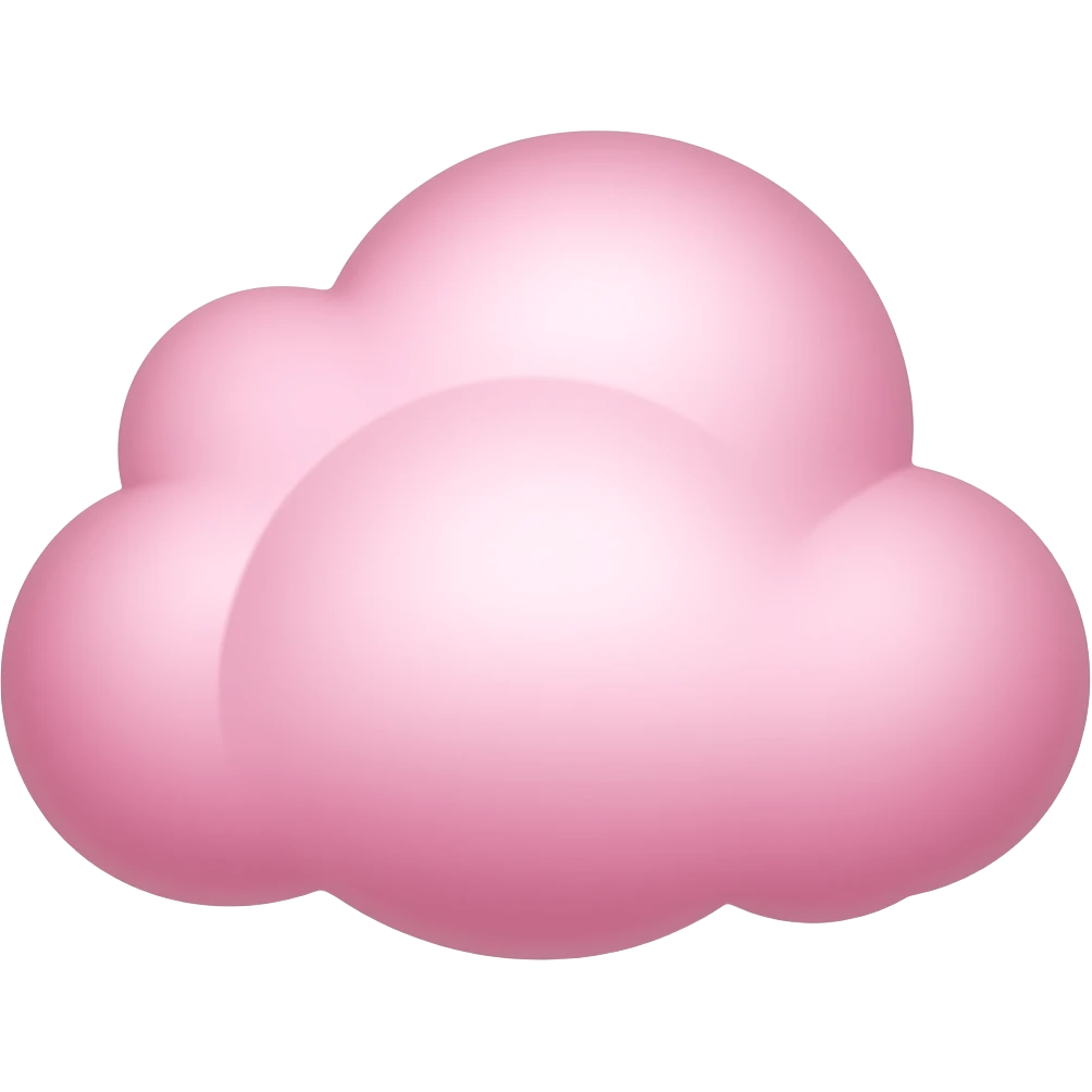 A pink ☁️ for what’s app emoji