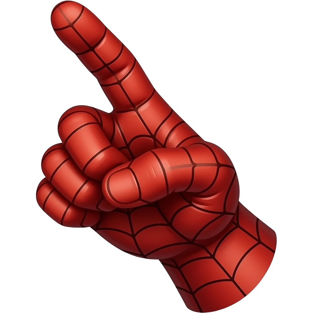 spider man hand emoji