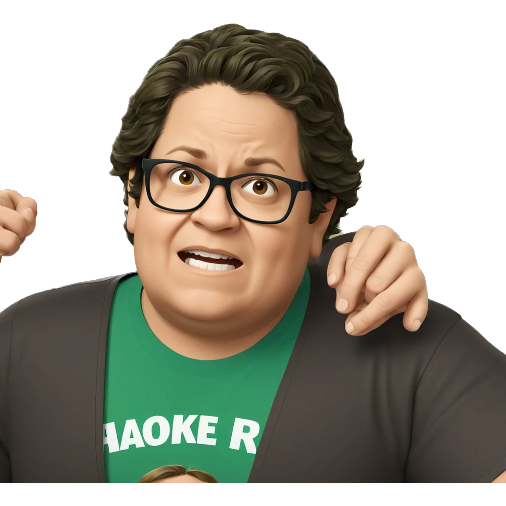 boy in green shirt indoors emoji