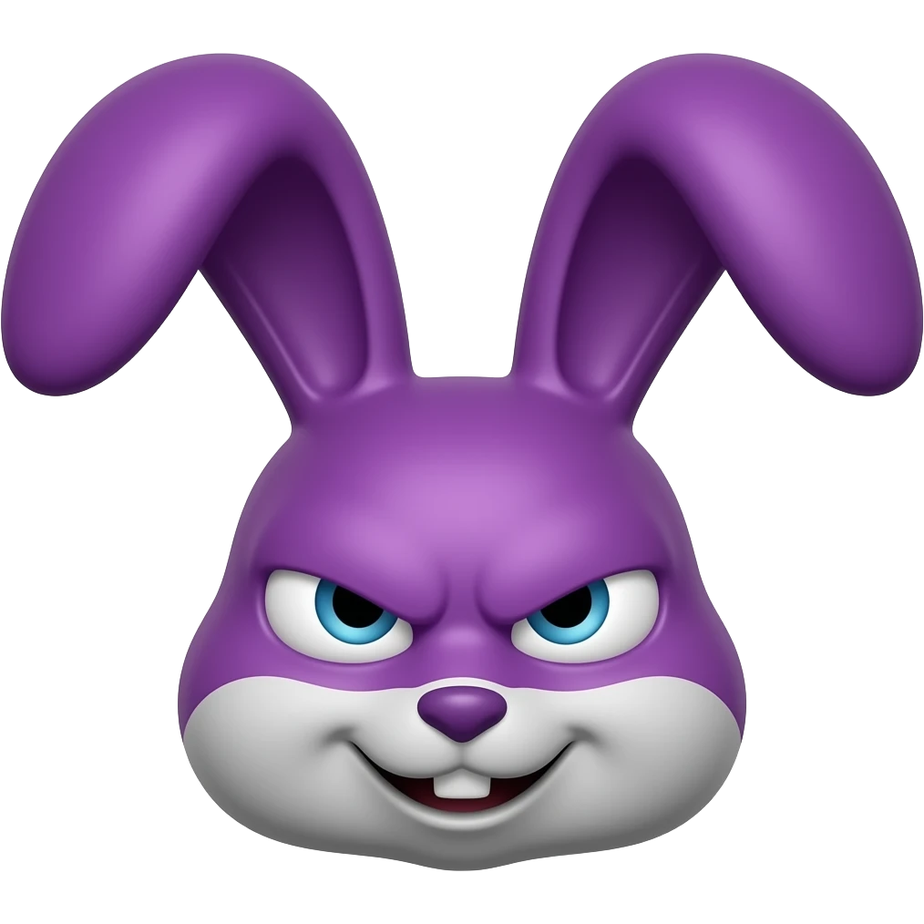 BUNNY villain PURPLE face emoji