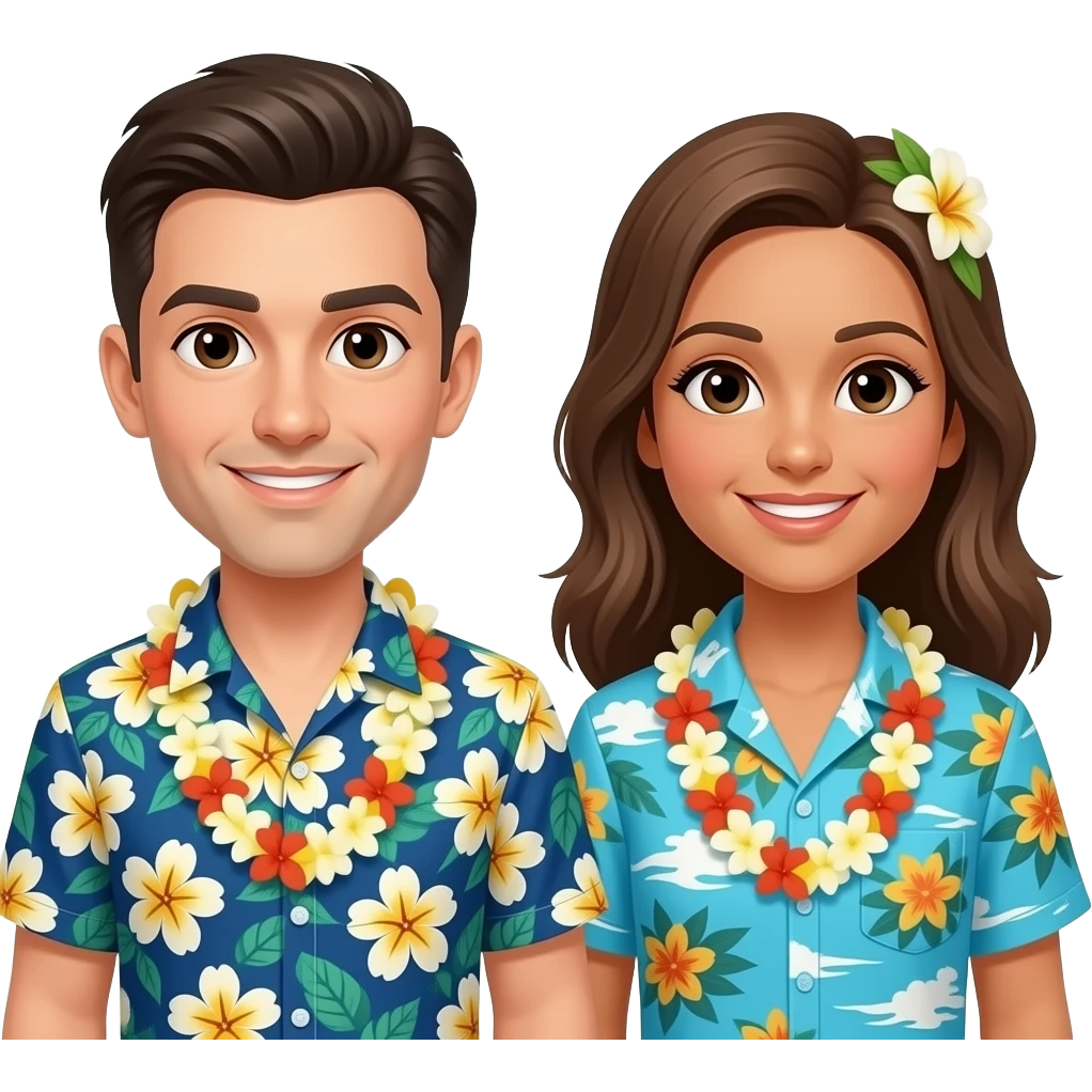 People with Hawaiian Shirts emoji