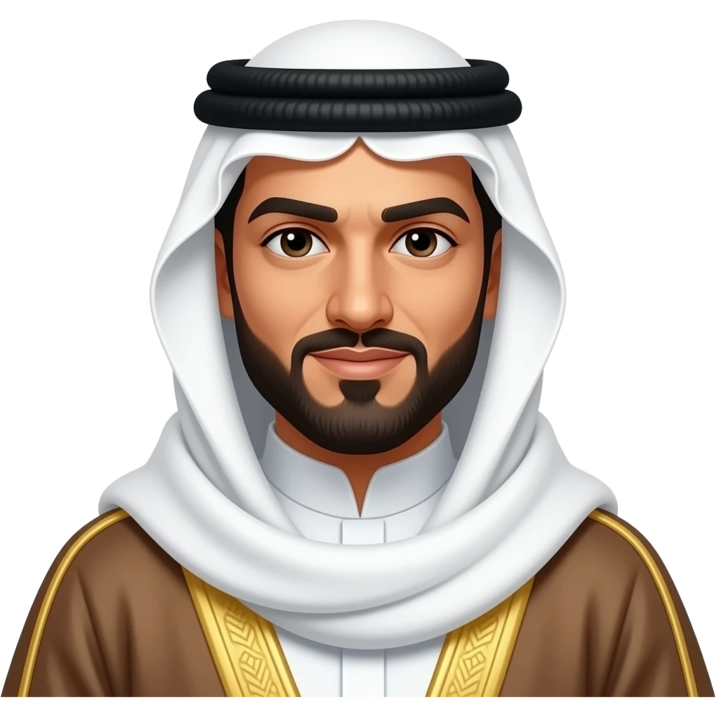 Kuwait man wearing traditional clothes emoji