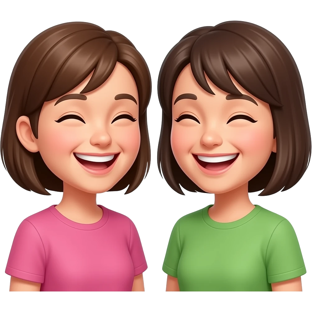 people laughing at each other emoji