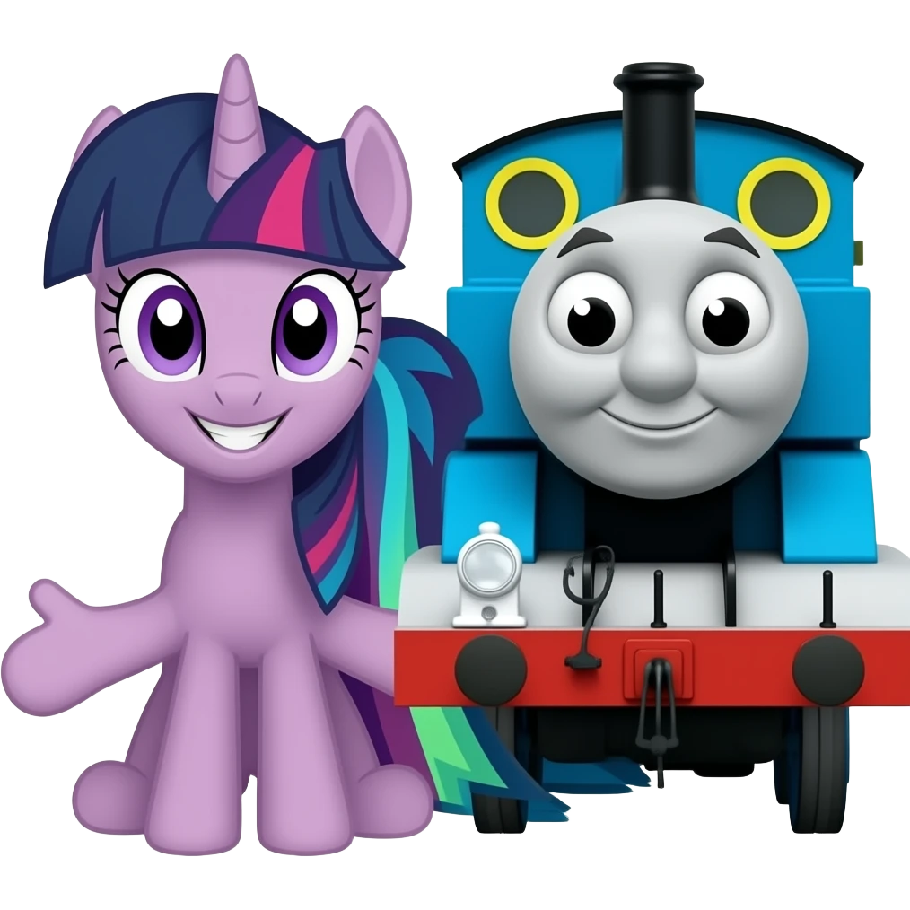 Twilight Sparkle and thomas emoji