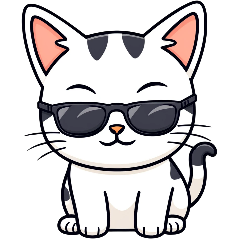 Cat with sunglasses emoji