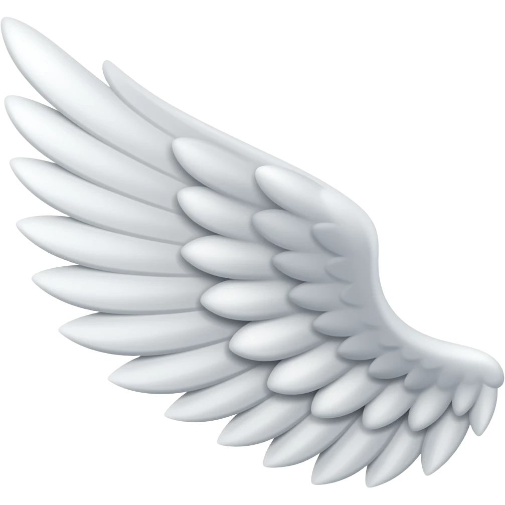 Aile droite d’un ange sans l’anneau emoji