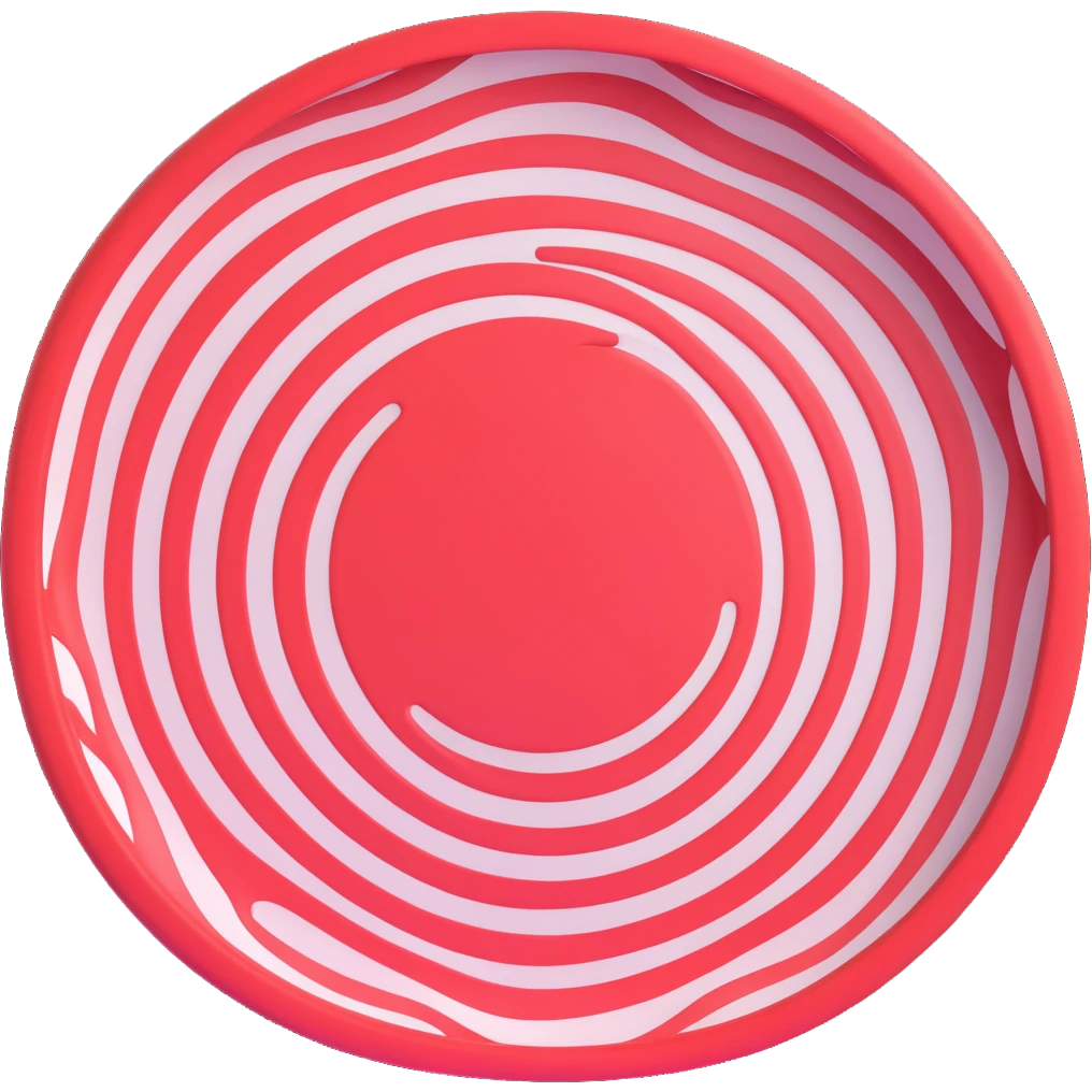 3D circular pattern, red and white color scheme, wavy lines, Coca-Cola style without brand name emoji