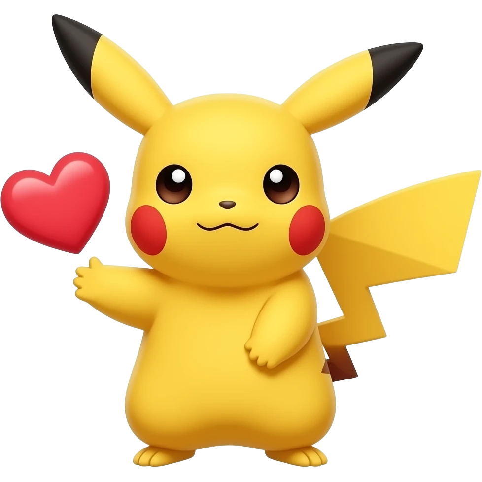 Picachu enamorado emoji