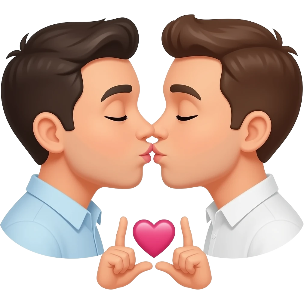 can you make an emoji showing two hands doing a pinky promise and a kiss on each hand sealing the kiss with a heart emoji