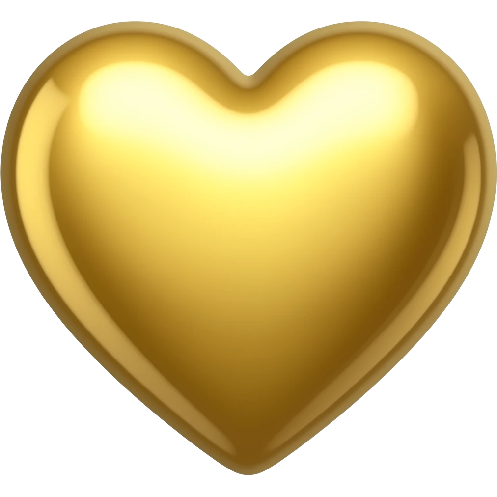 Gold heart emoji