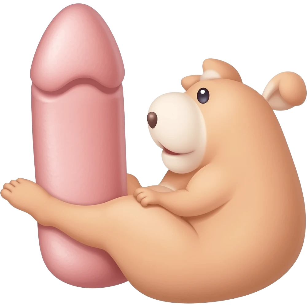 masturbating a penis emoji