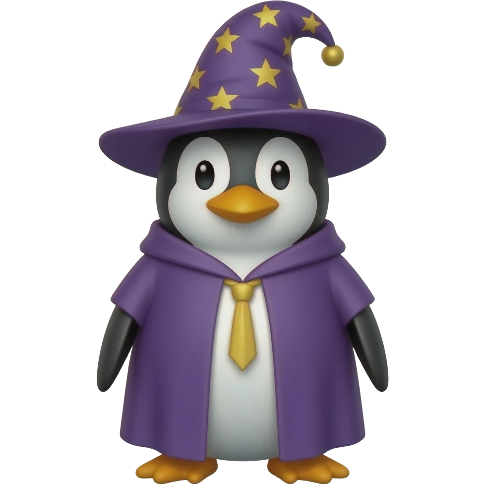 Penguin Wizard emoji