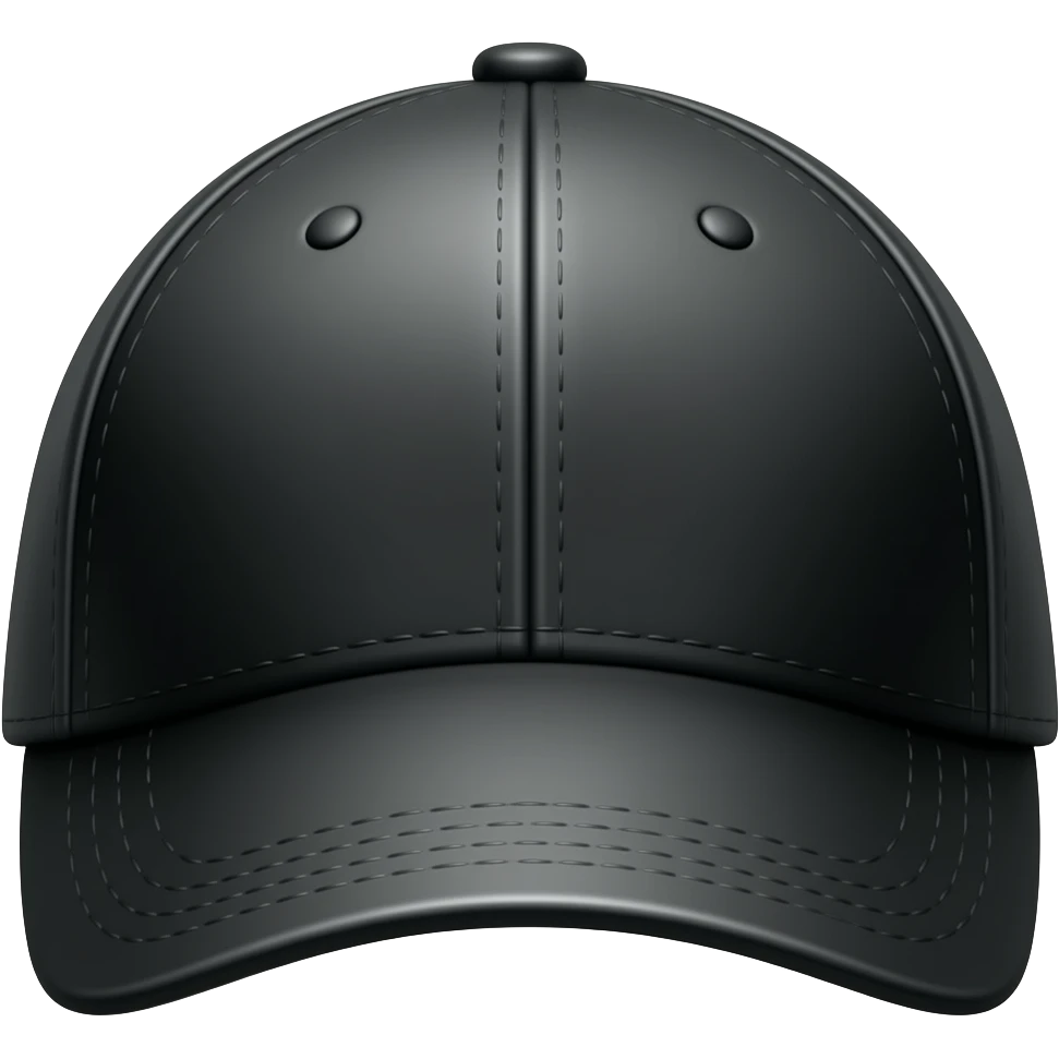 A Black Brixton fiddler cap hat, separated emoji