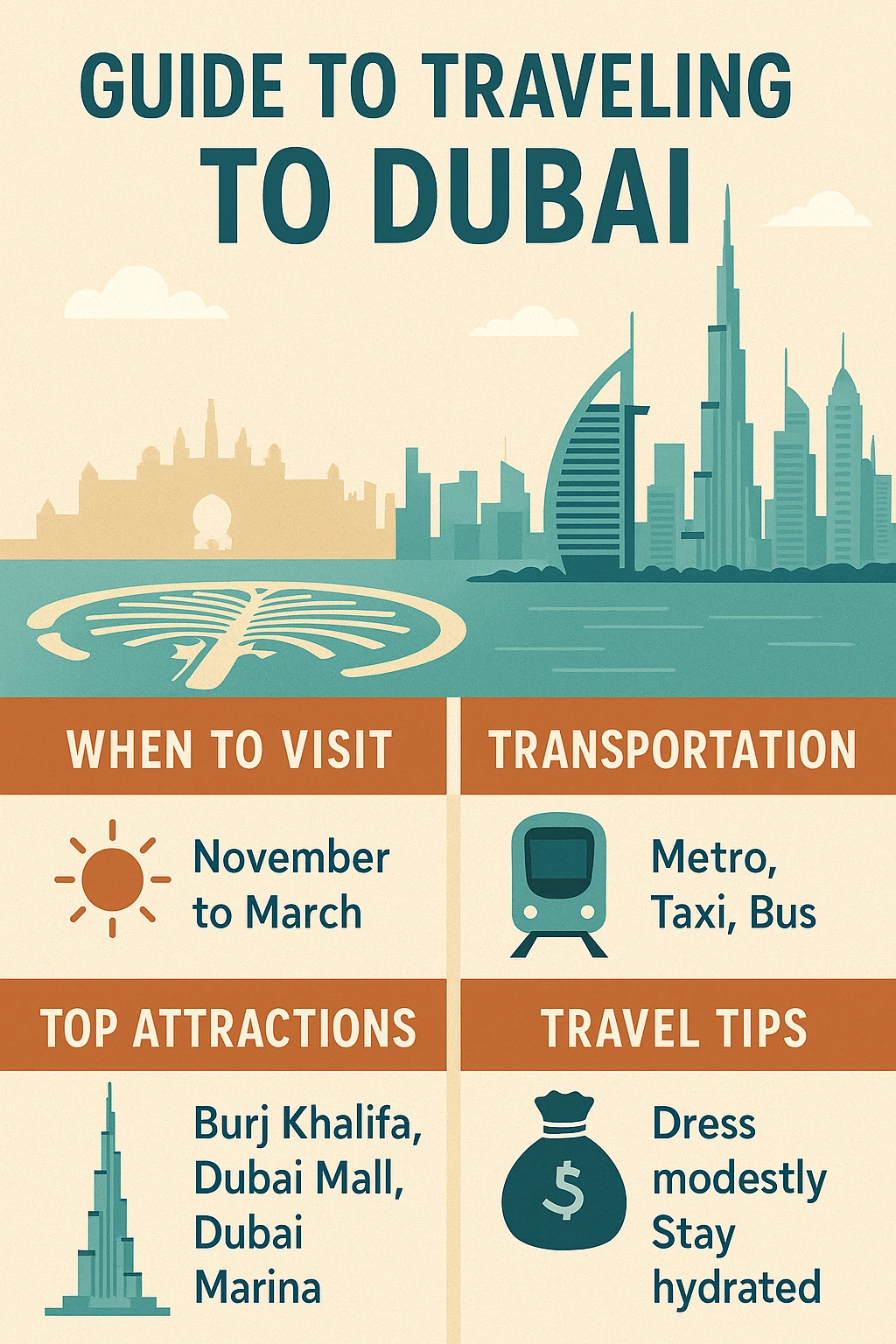 guide to traveling to Dubai emoji