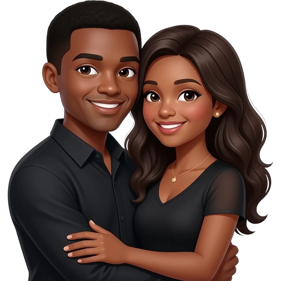 Câlin couple black sexy emoji