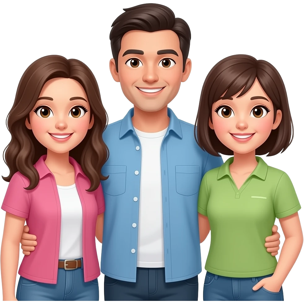 Three people in which there is me(female) and my bestie(female) and her boyfriend (male) together cutely emoji