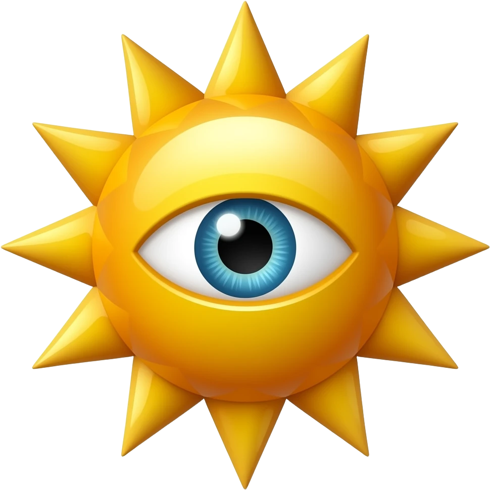 The sun with one eye emoji