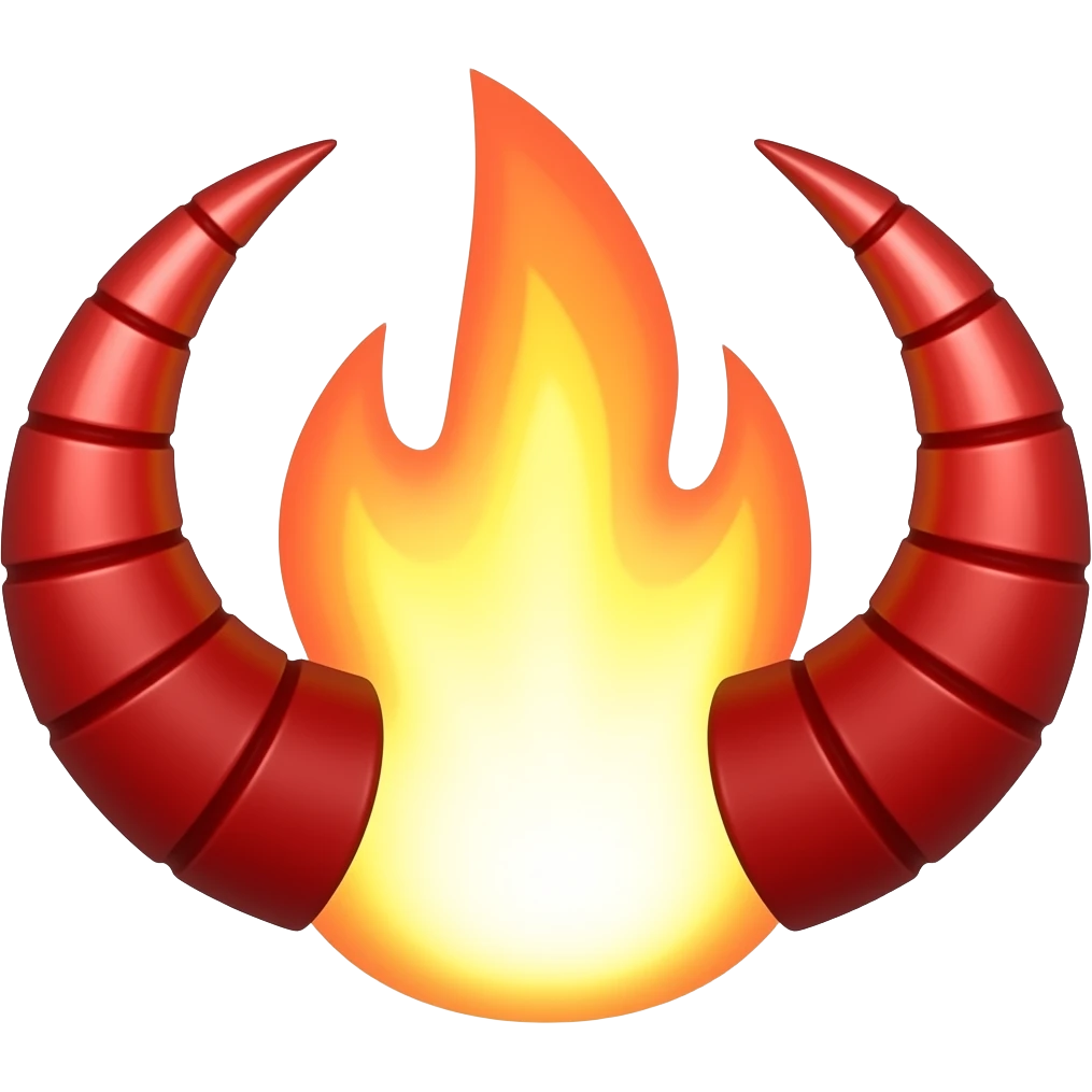 devil horns, no face just the horns emoji