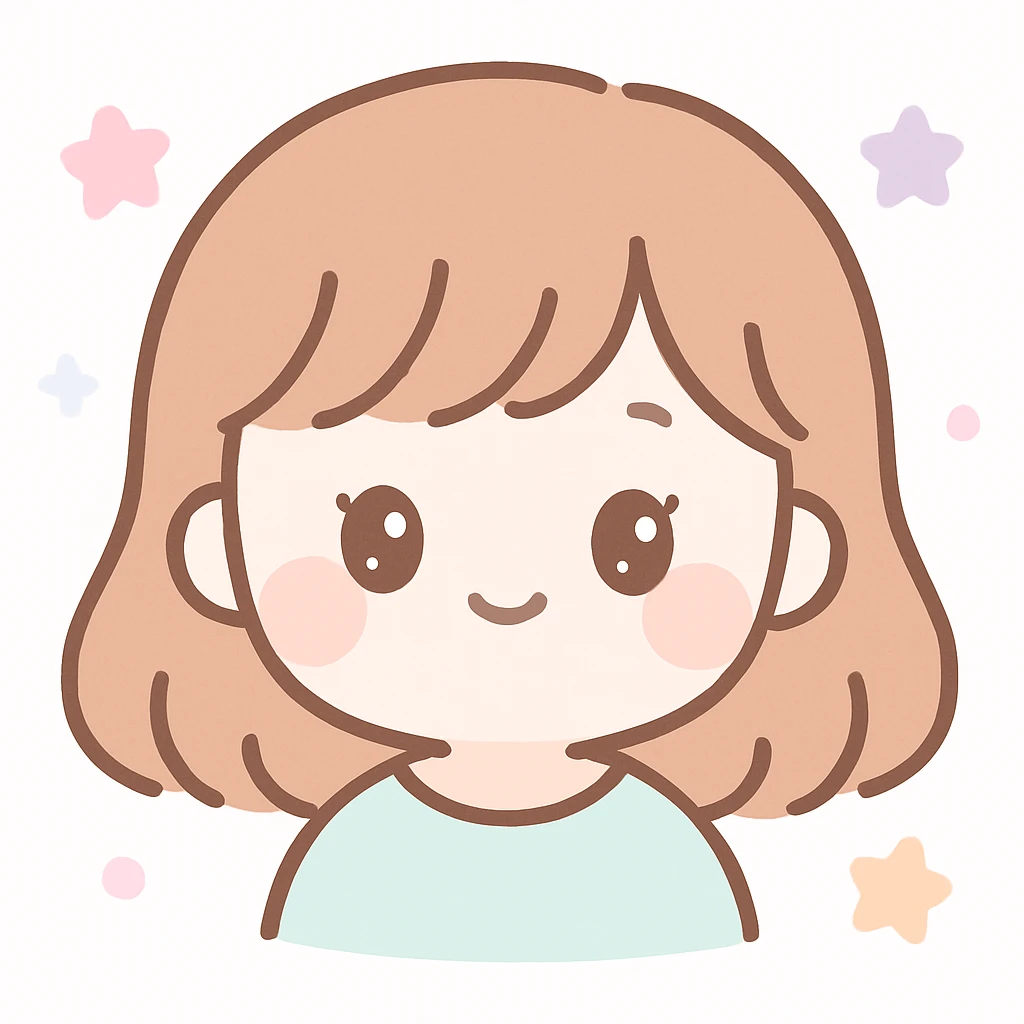 white girl with brown hair, kawaii style emoji