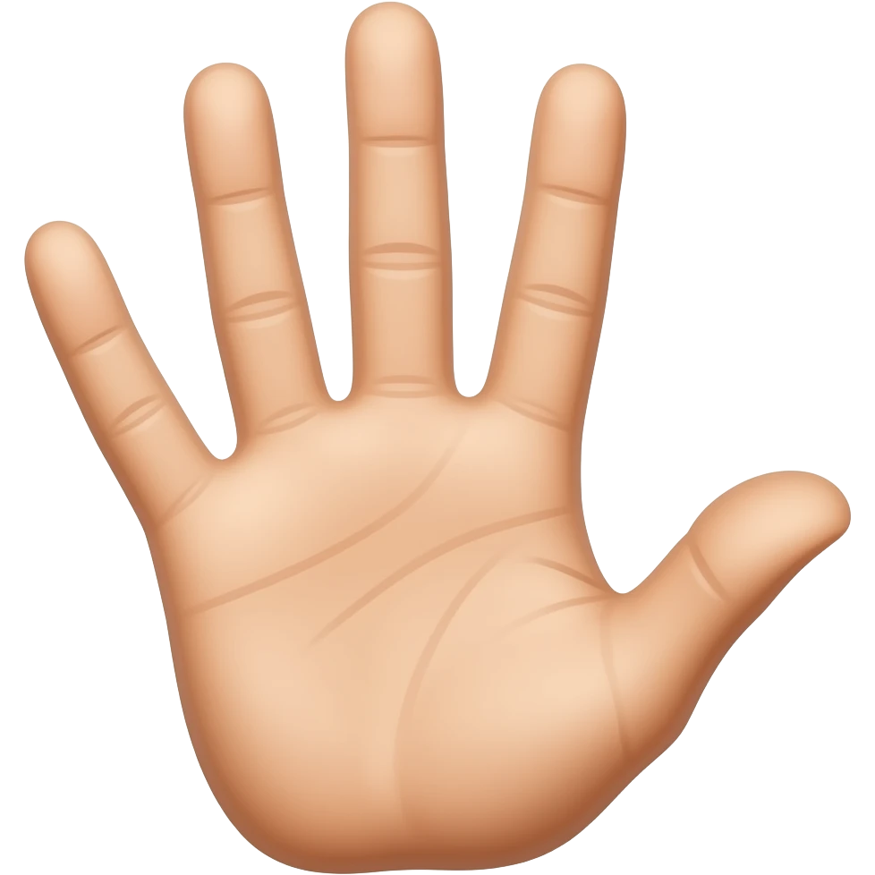 Hand waving with too many fingers, one is longer than the others emoji
