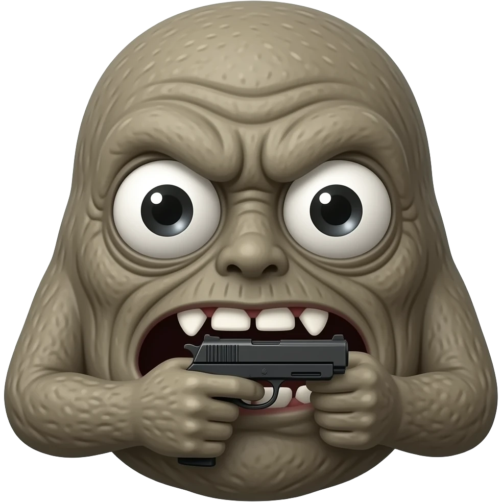 Hazme un emoji 👹 con una psitola emoji
