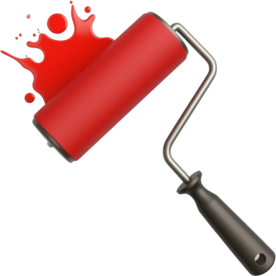 paint roller red emoji
