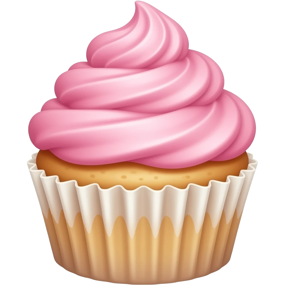 Cupcake with pink icing emoji