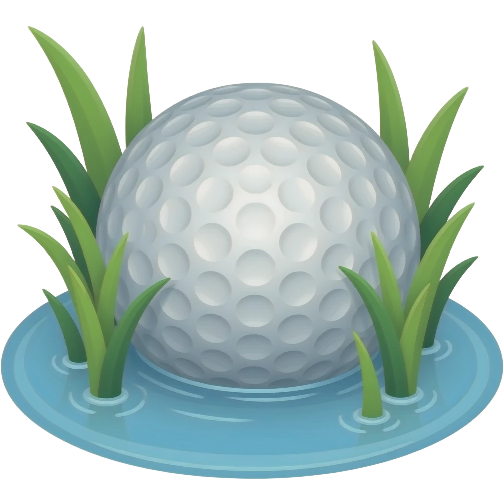 golf ball in pond emoji
