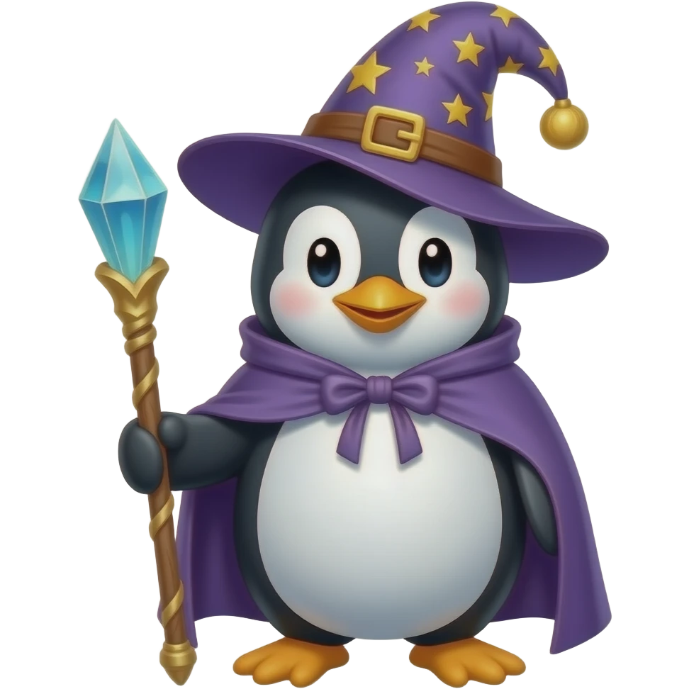 Penguin Wizard emoji