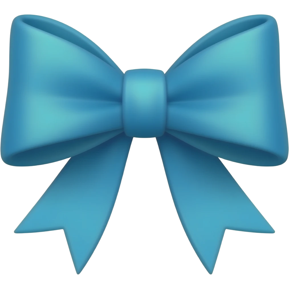 Blue bow emoji