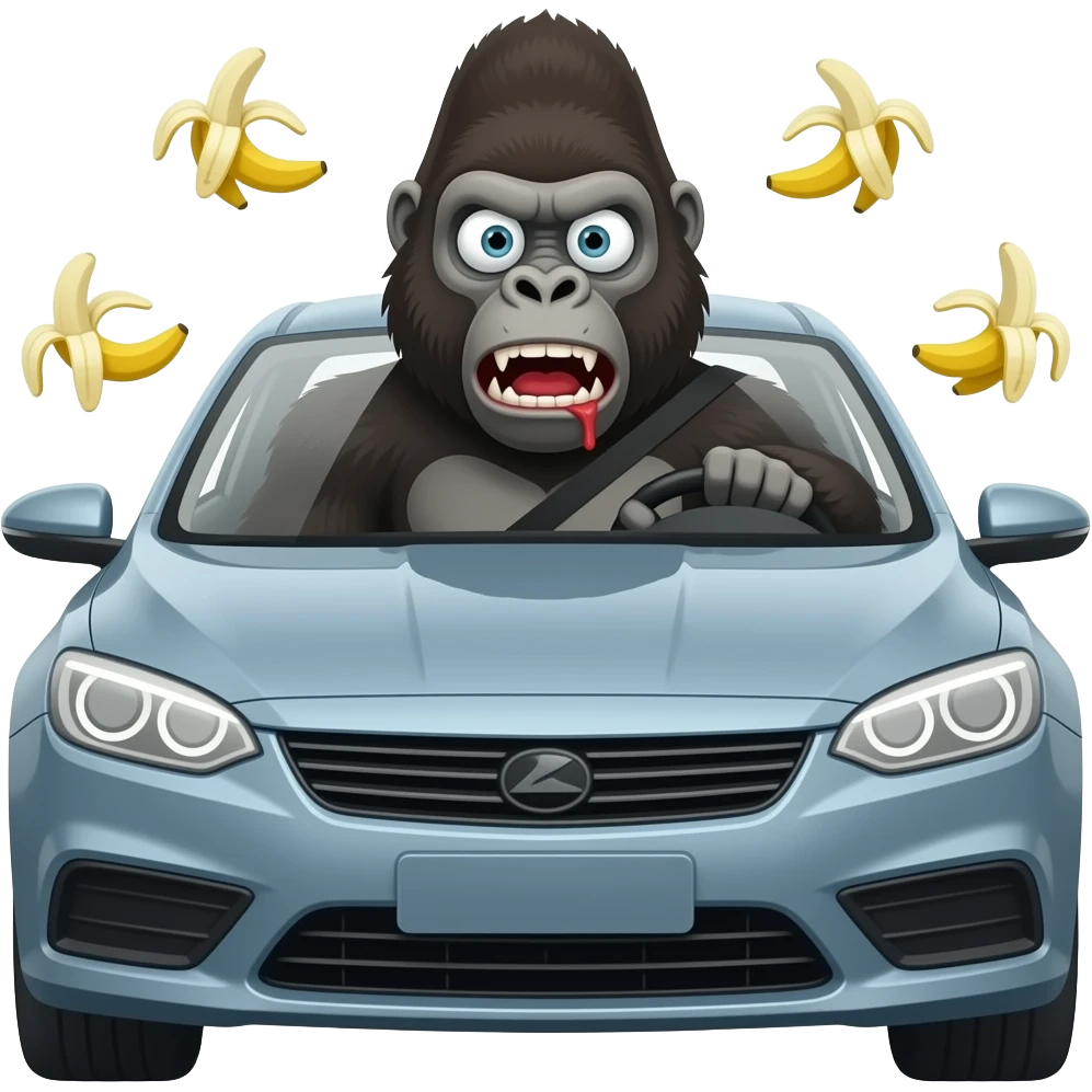 GORILA CAR BANNANA ZOMBIE emoji