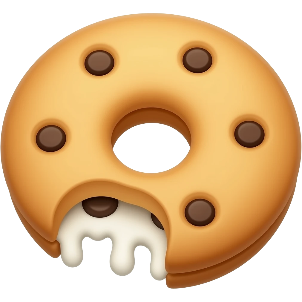 cookie with melted inside emoji