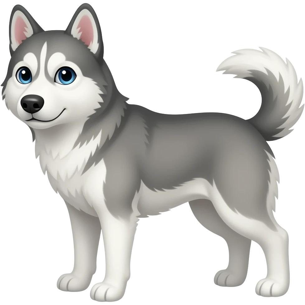 Grey and white emoji