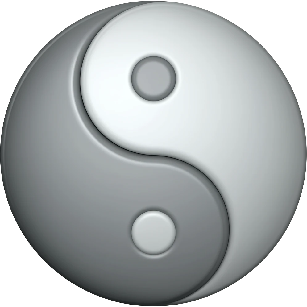yin yang 3d emoji