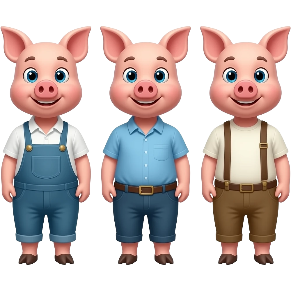 Three little pigs emoji