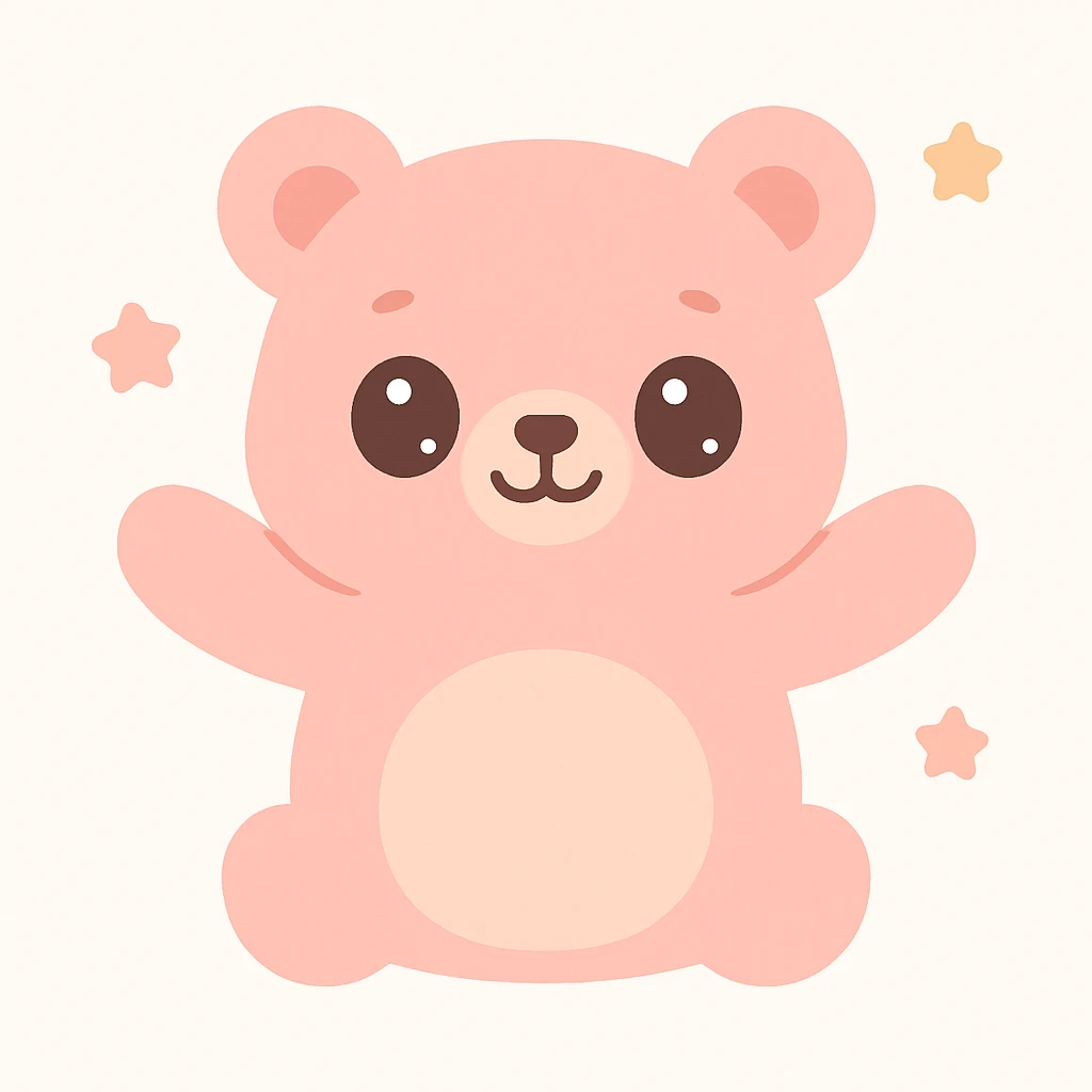 a bear with open arms ready to hug, friendly style, warm and inviting, smiling face emoji