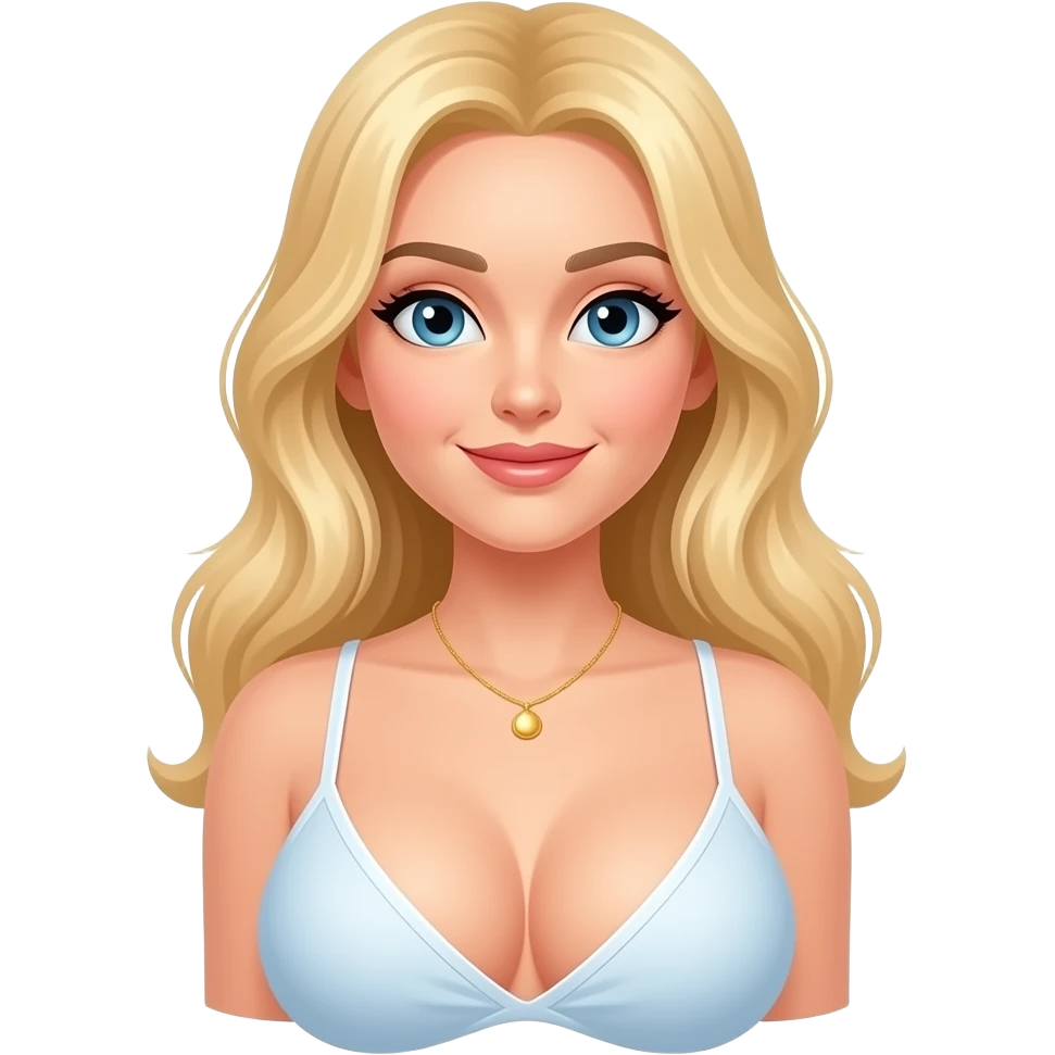 A blonde with massive boobs emoji