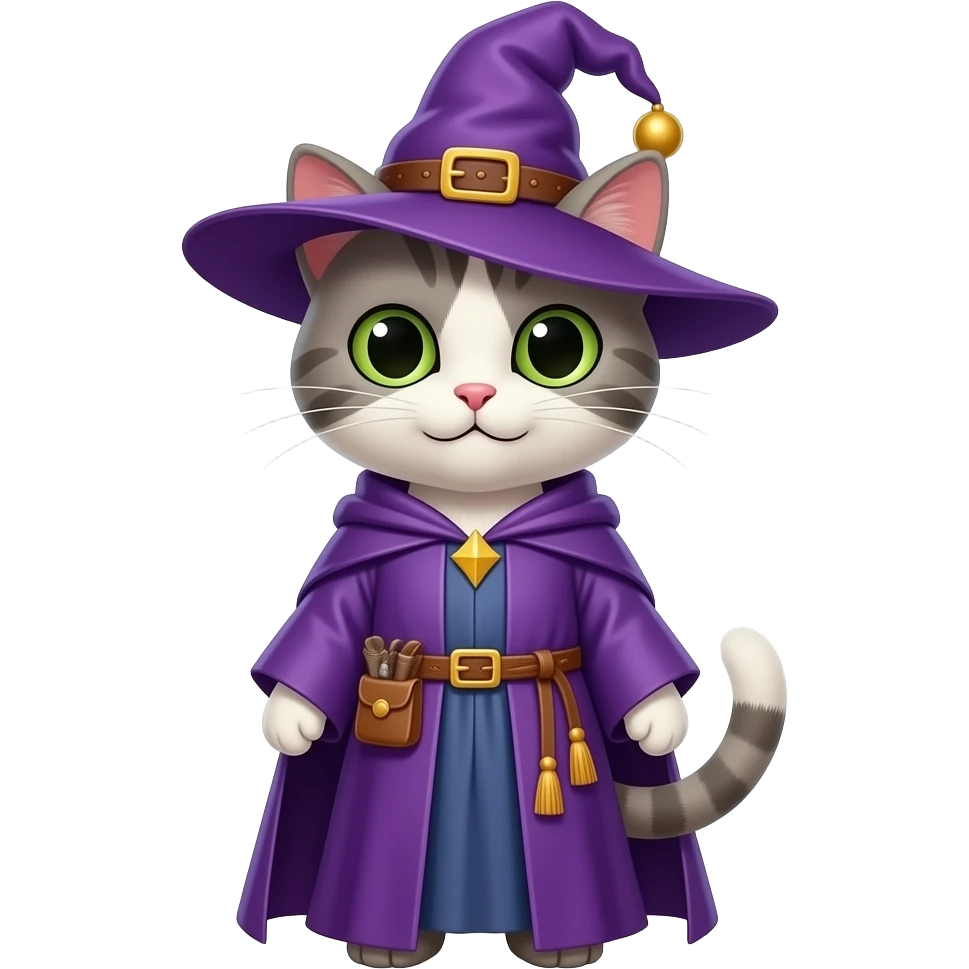 Cat Wizards in Purple emoji