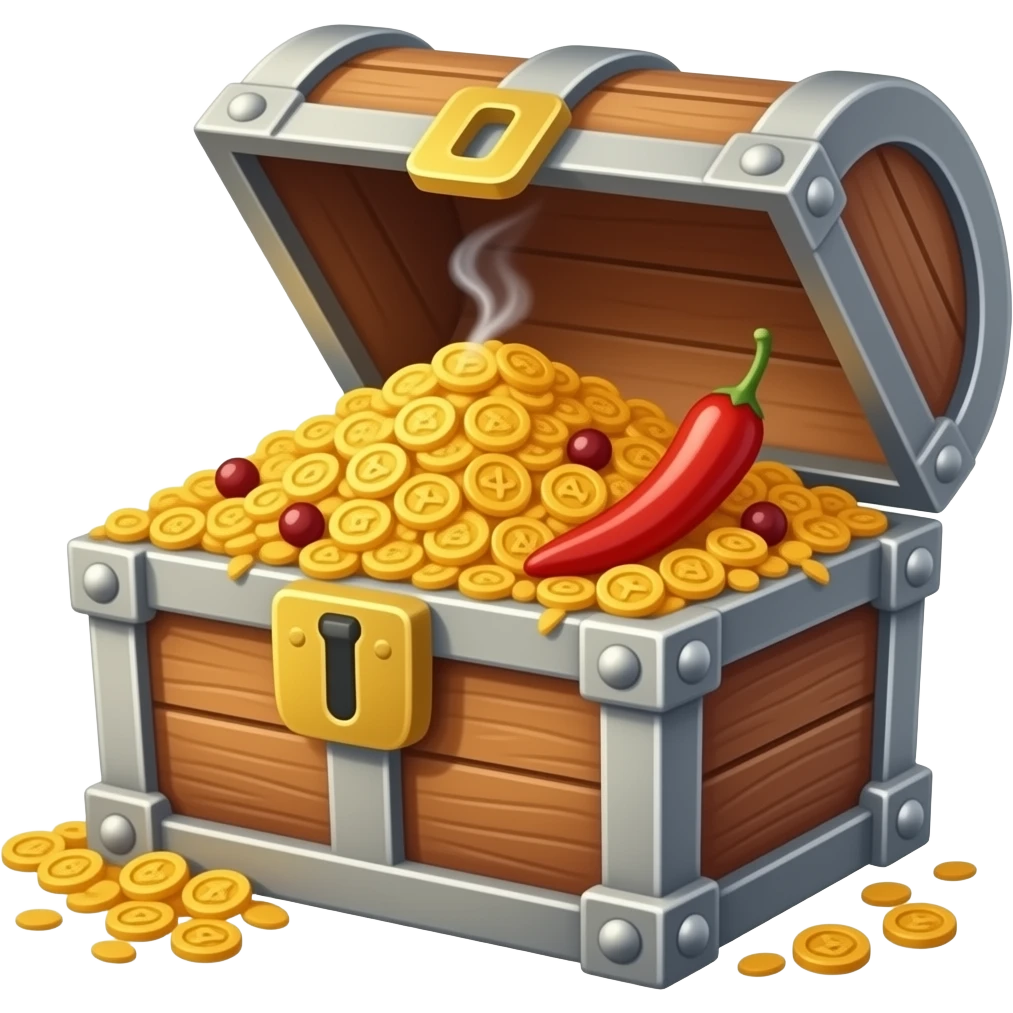 Сундук сокровищ с яркими специями, от которых буквально поднимается аромат emoji