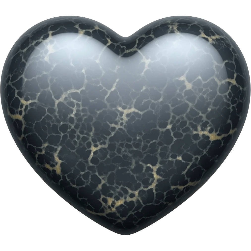 black opal stone heart emoji