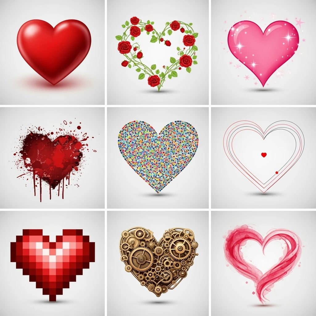 show more heart styles emoji