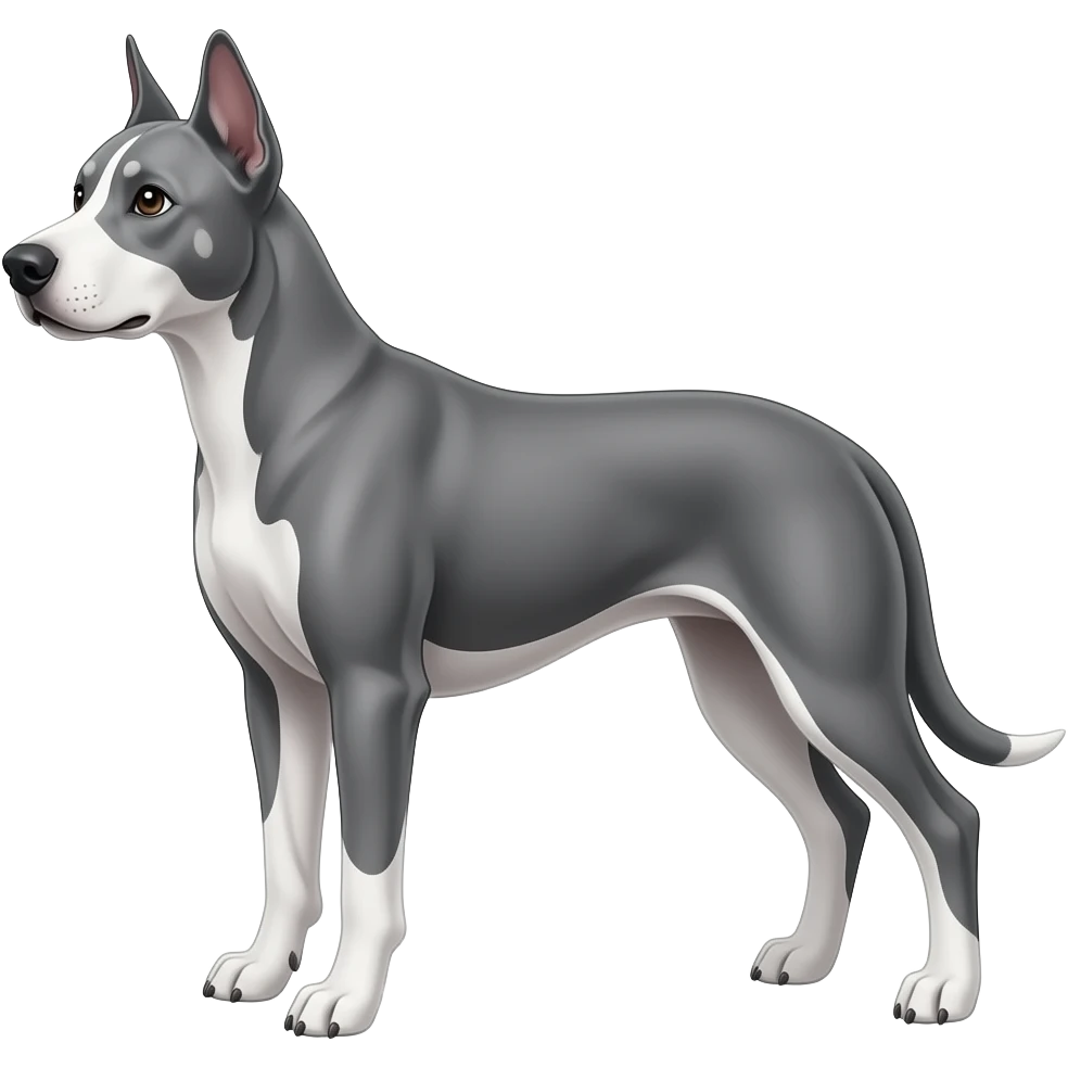 Gray Great Dane emoji