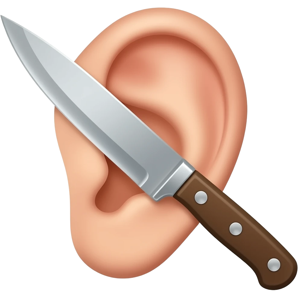 messer am ohr emoji