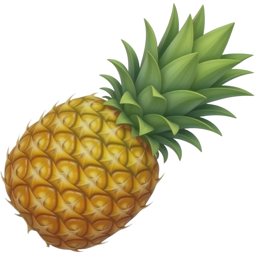 Upside down whole pineapple emoji