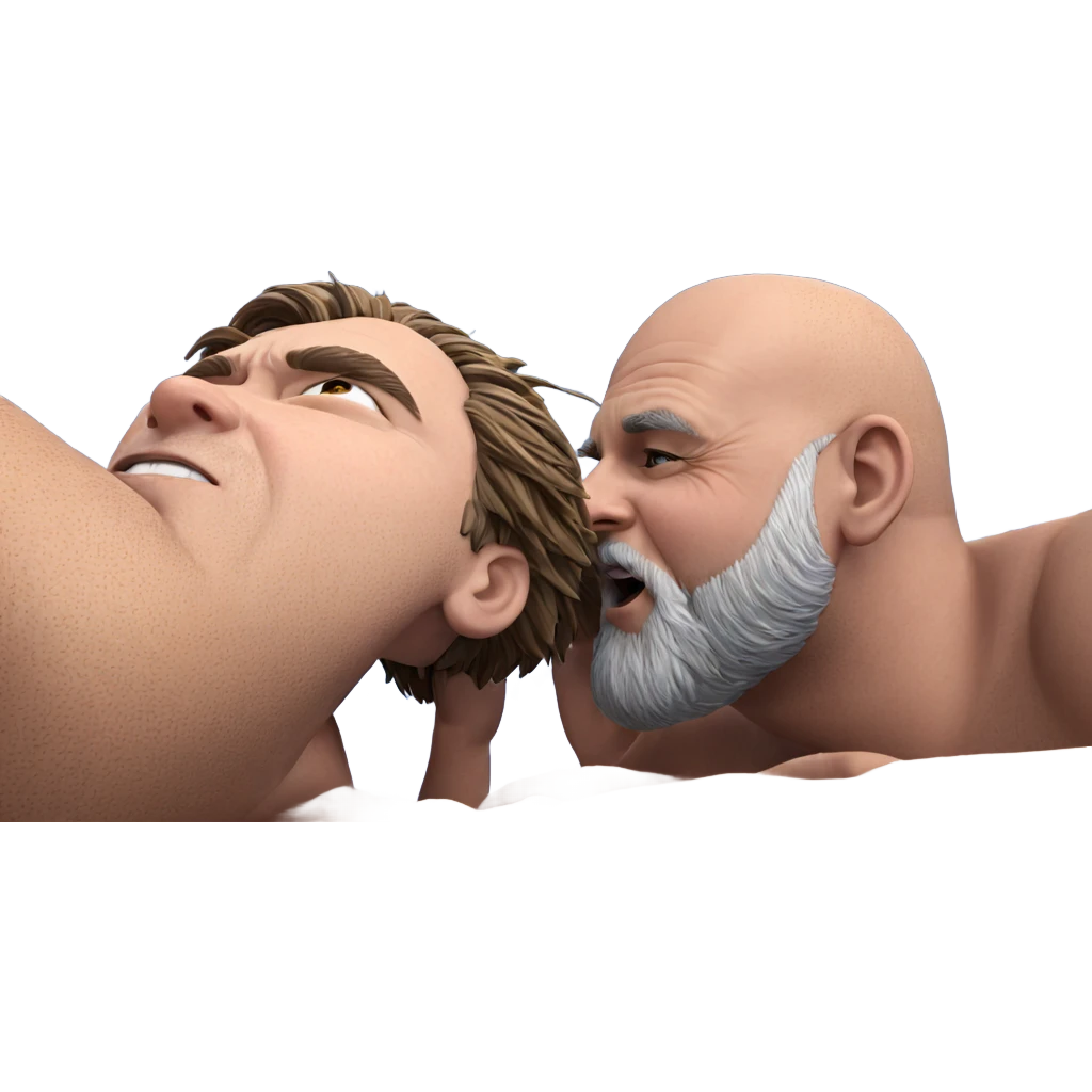 boys relaxing under blue sky emoji