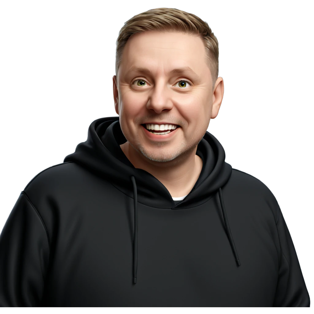 smiling boy in black hoodie emoji