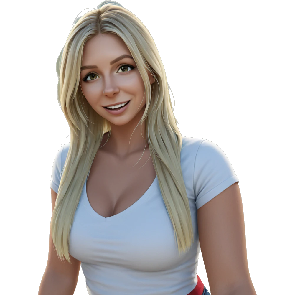 blonde girl smiling outdoors emoji