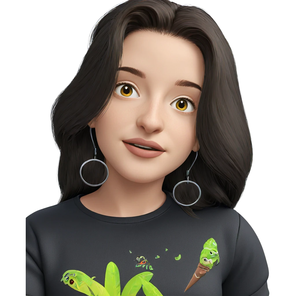girl in black shirt emoji